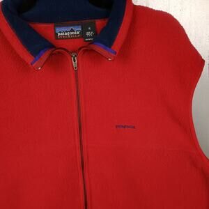 Patagonia Vintage 90s USA Synchilla Vest Zip Outdoor Large Camping Hiking Tech